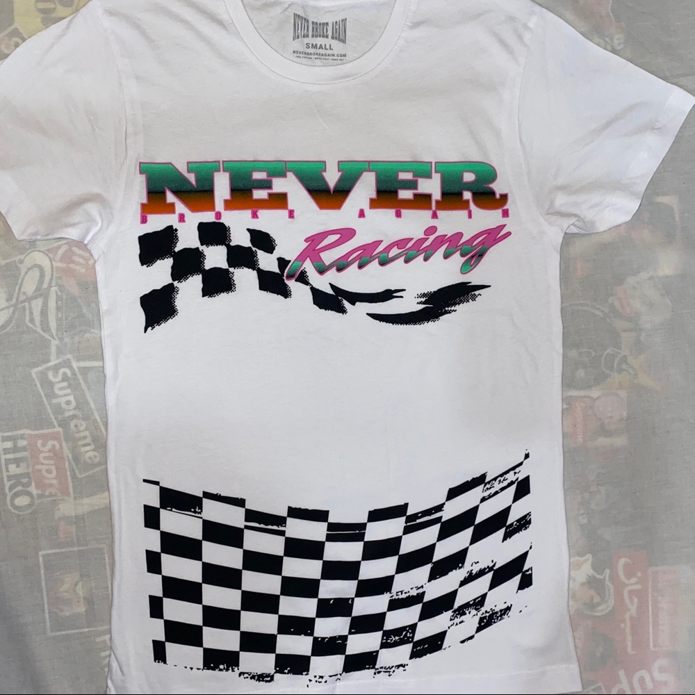 NEW Never Broke Again NBA Young Boy Brand T-Shirt Sz Small Motocross Racing Tee